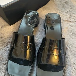Rubber Jelly Black Slides